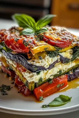 LAYERED MEDITERRANEAN VEGETABLE LASAGNA WITH CREAMY RICOTTA