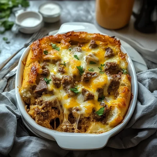 Ultimate Philly Cheesesteak Casserole