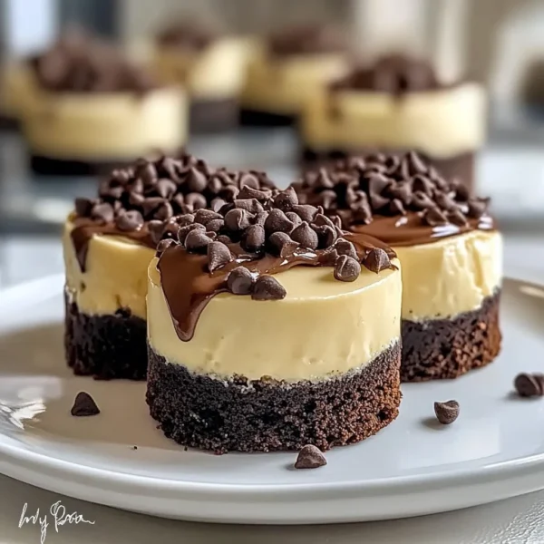 Brownie Bottom Mini Cheesecakes