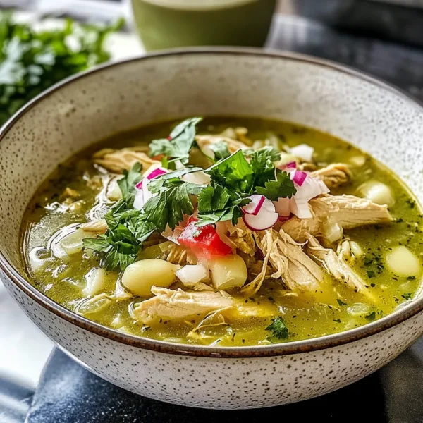 CHICKEN POZOLE VERDE SOUP: A COMFORTING, 30-MINUTE DELIGHT