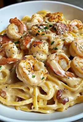 Copycat Olive Garden Chicken and Shrimp Carbonara