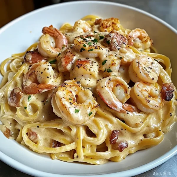 Copycat Olive Garden Chicken and Shrimp Carbonara