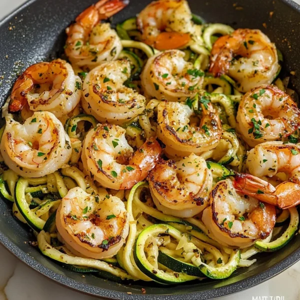 Garlic Butter Shrimp with Zucchini Noodles
