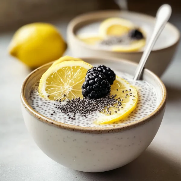 Overnight Lemon Cream Chia Pudding: Quick & Easy Delight!