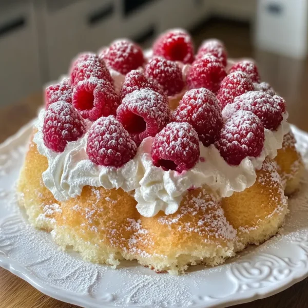 RASPBERRY ANGEL FOOD CAKE