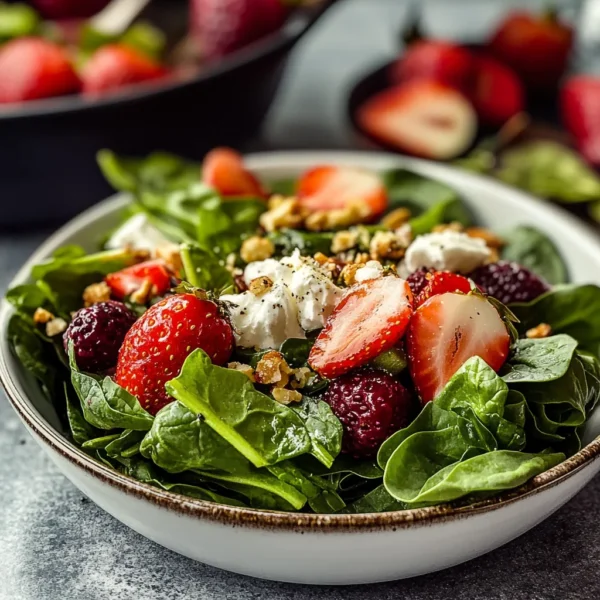 SPINACH SALAD WITH STRAWBERRIES