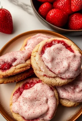 STRAWBERRY COOKIES WITH REAL STRAWBERRIES