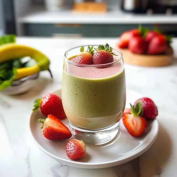 Strawberry Spinach Smoothie - Healthy Breakfast Recipe