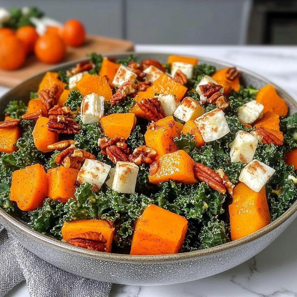 Cinnamon Roasted Butternut Squash & Kale Salad Recipe
