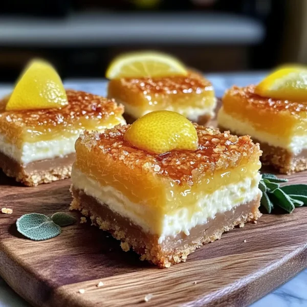 Creamy Lemon Bar Cheesecake Squares Easy Homemade Zesty Citrus Recipe