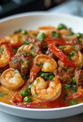 Creamy Spicy Keto Shrimp and Beef Skillet Delight