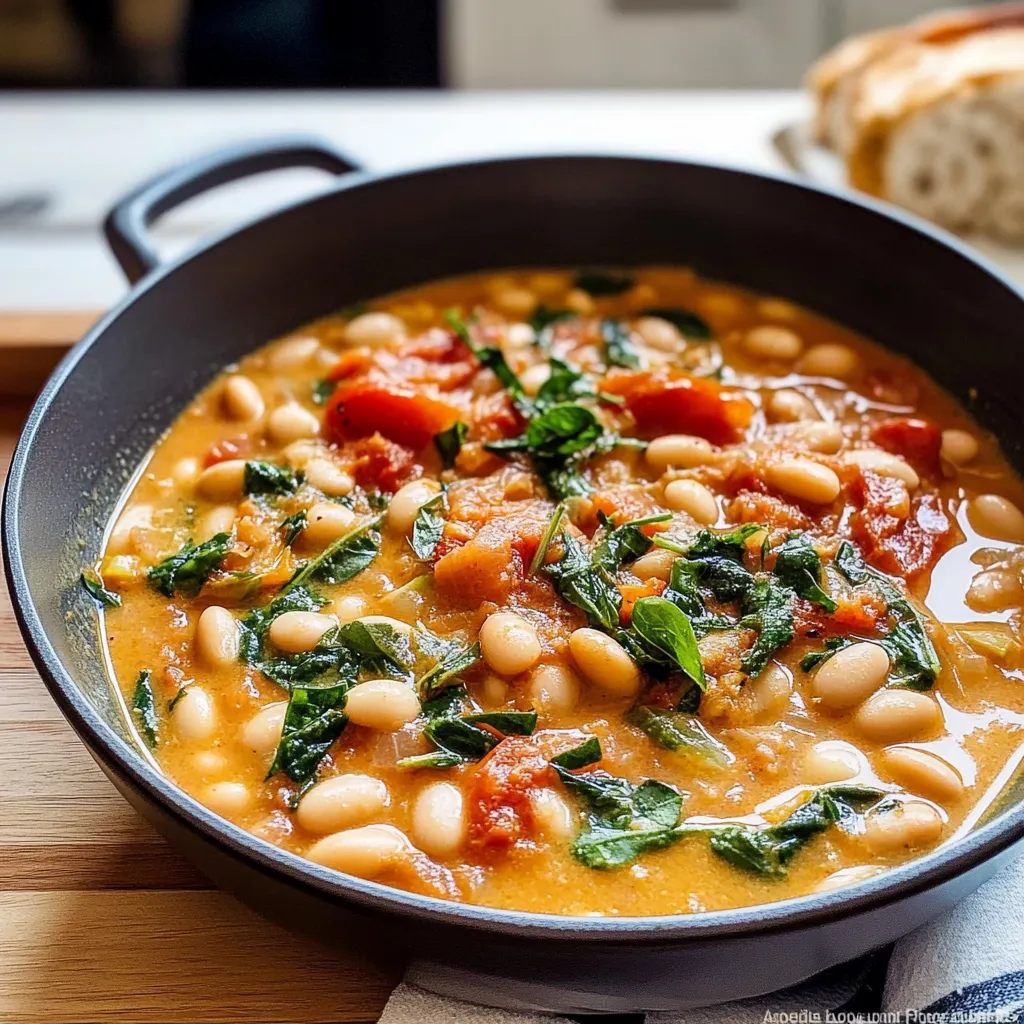 Creamy Tomato White Bean Stew