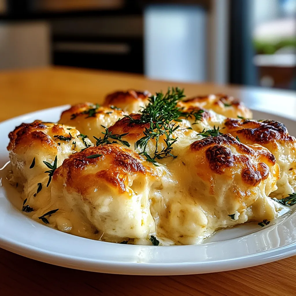 DELICIOUS BAKED CHEESY DUMPLING CASSEROLE FOR COMFORT DINING