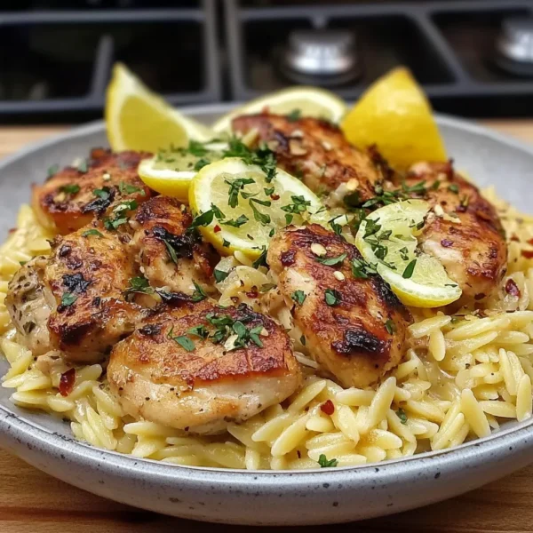 Flavorful Greek Lemon Chicken Orzo Recipe Easy Homemade with Fresh Herbs