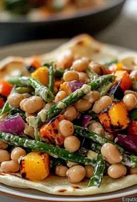Grilled Veggie Bean Salad with Maple Dijon Dressing