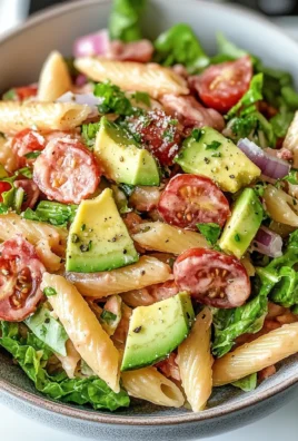 HEALTHY BLT PASTA SALAD WITH AVOCADO