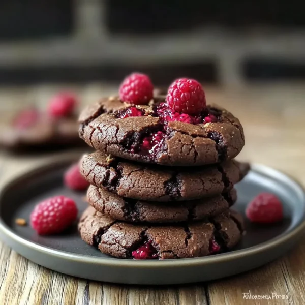 Raspberry Dark Chocolate Cookies