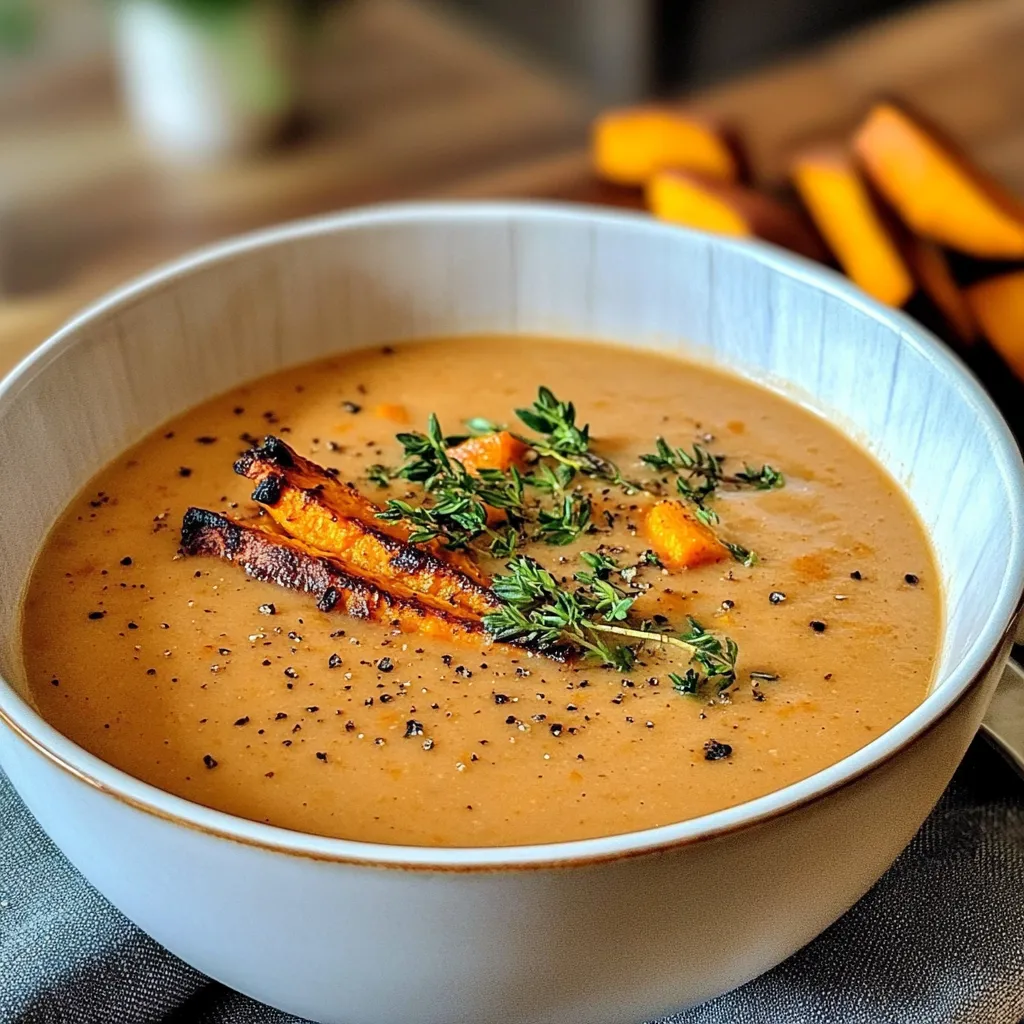 Roasted Italian Sweet Potato Soup