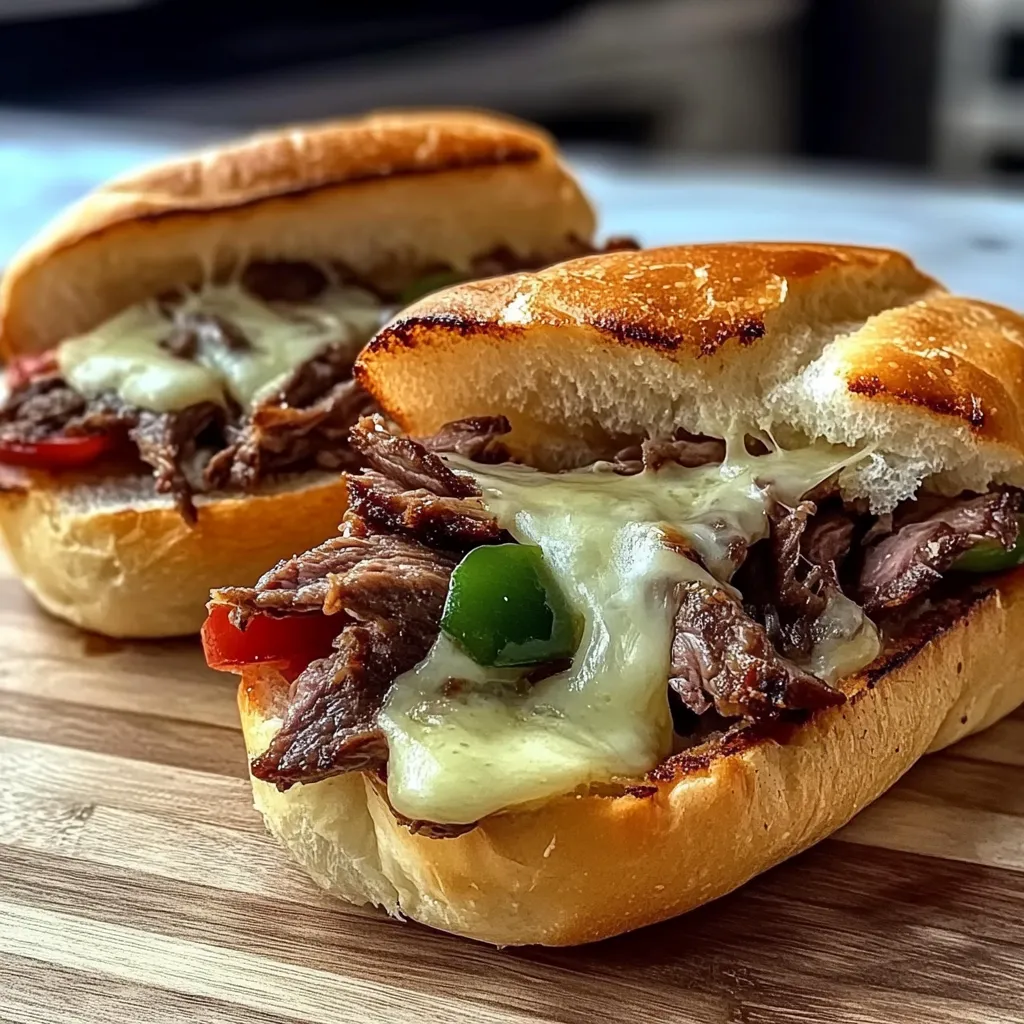 Savory Philly Cheesesteak Recipe Easy Homemade Juicy Ribeye and Melted Provolone Delight