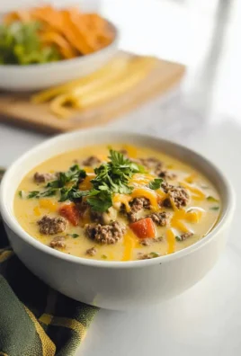 Slow Cooker Cheeseburger Soup