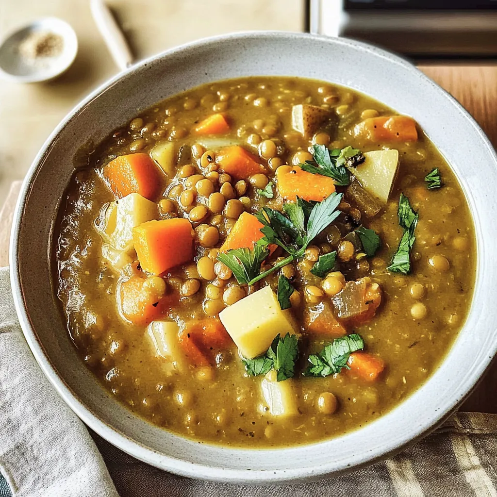 Slow-Cooker Lentil, Carrot & Potato Soup