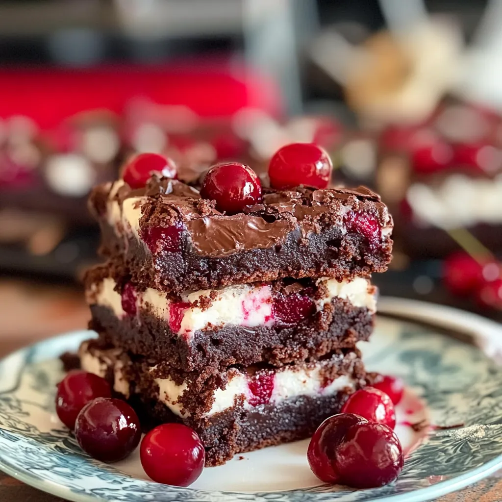 Cherry Brownie Dream Bars