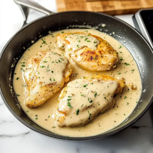 CREAMY CHICKEN IN WHITE WINE SAUCE