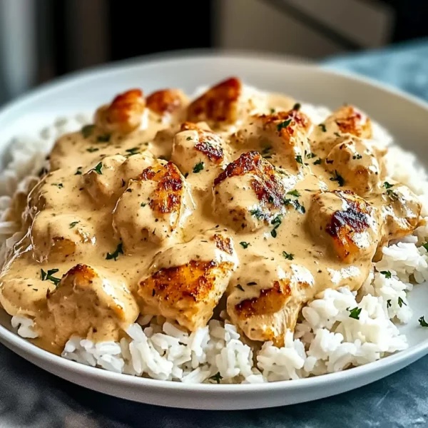 Creamy Smothered Chicken and Rice : Comfort Food Classic