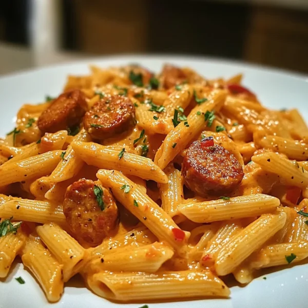 One-Pot Creamy Spicy Cajun Sausage Pasta