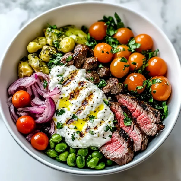 Quick & Easy Mediterranean Steak Bowl Recipe