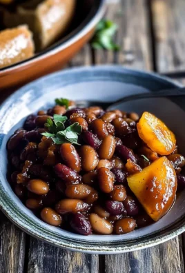 Bourbon Peach BBQ Baked Beans.