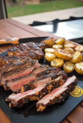 CHIPOTLE ESPRESSO CRUSTED RIBEYES WITH POTATOES