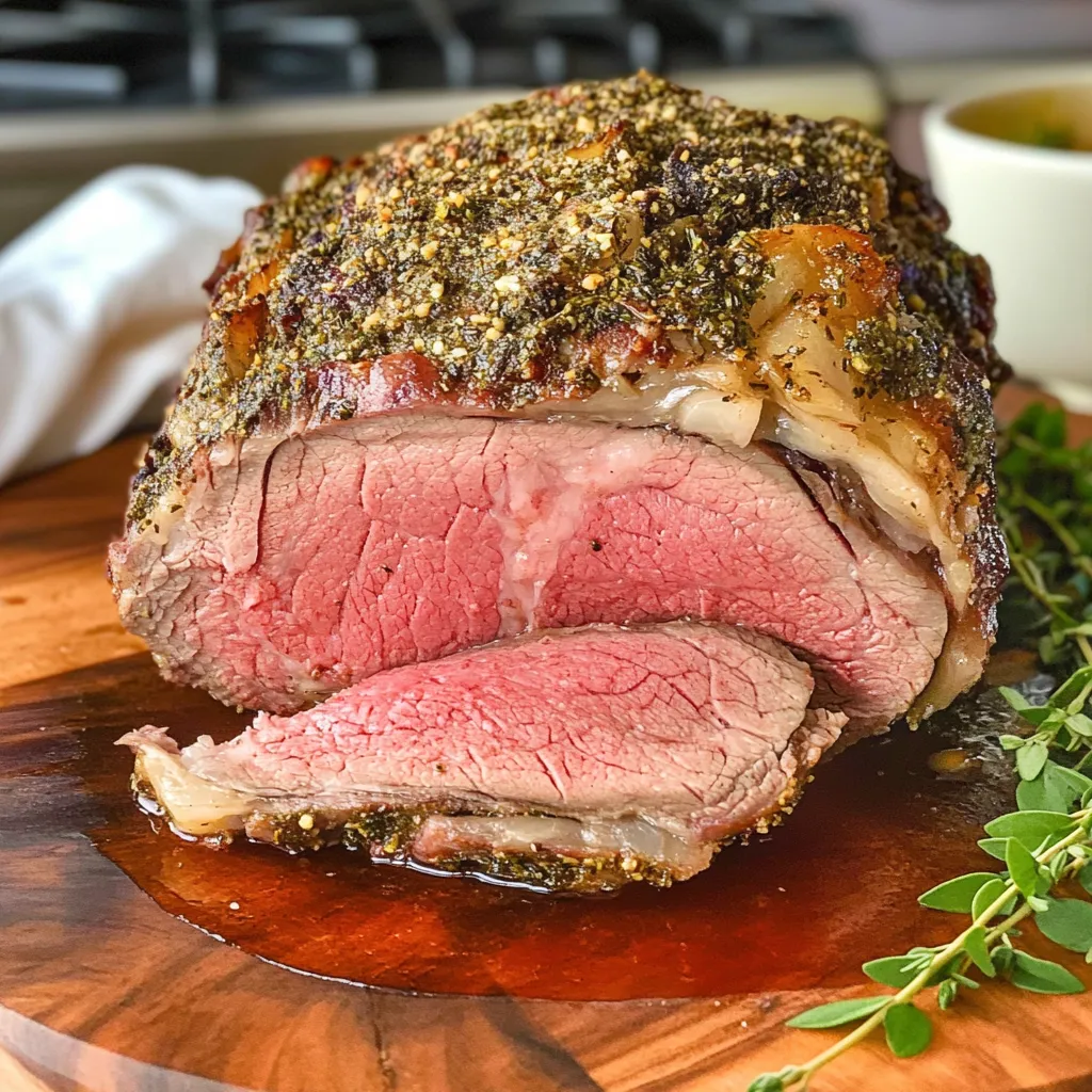 Herb-Crusted Rib-Eye Roast