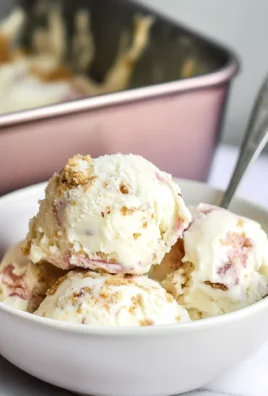 No Churn Rhubarb Cookie Crumb Ice Cream
