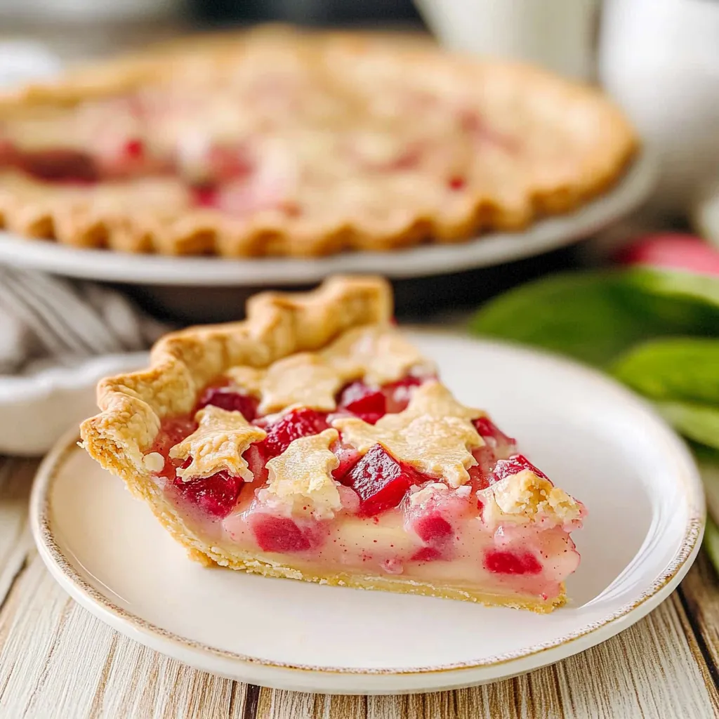 RHUBARB CUSTARD PIE
