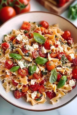 Cherry Tomato Bruschetta Pasta Salad