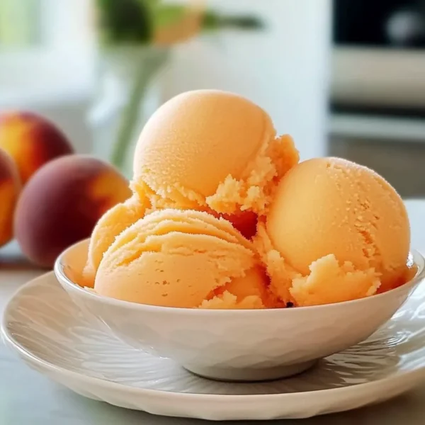 Easy Peach Sorbet