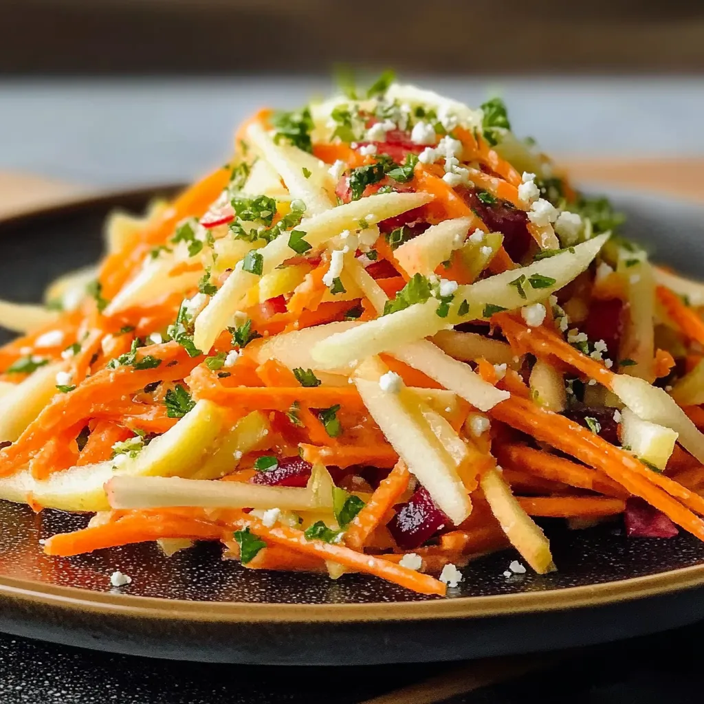 Crunchy Apple & Carrot Salad with Creamy Citrus Dressing Recipe