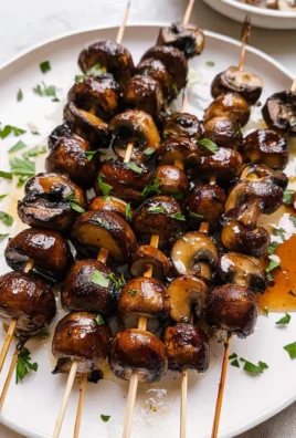 Grilled Honey Soy Mushroom Skewers