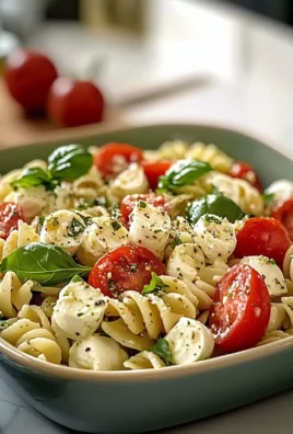 Delicious High Protein Caprese Pasta Salad